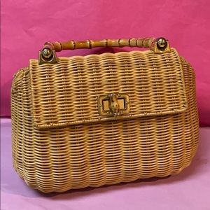 J.Mclaughlin wicker hand bag